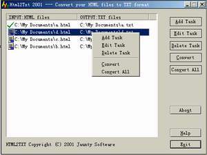 HTML2TXT Screenshot